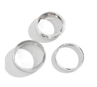 TTPSRY 3 Pezzi Bracciali Rigidi Argento Lucido Eleganti Bangles Tondi Gioielli Donna Uomo Accessori moda Stile Minimalista