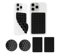 TTPSRY 4 Pezzi Ventosa per Telefono in Silicone Supporto Antiscivolo per Cellulare Ventosa Auto Compatibile con Custodie iPhone e Android Supporto Hands Free per Selfie e Video (Nero)