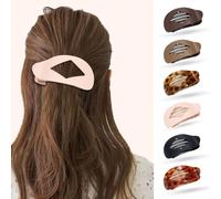 TTPSRY 6 Pezzi Mollettone Capelli per Donna Pinze Capelli Fermaglio Capelli Francese Piatti di Sicurezza con Fissaggio Antiscivolo Pinza Adatto Capelli Sottili e Spessi Accessori per Donne Ragazze (B)