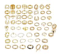 TTPSRY 60 Pezzi Anelli Donna Vintage Oro Accatastabili Thumb Knuckle Bohemian Midi Rings Set per Le Ragazze