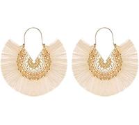 TTPSRY Boucles d'Oreilles Femme Bohème Franges Pendantes Ethniques Vintage Piercing Oreille Bijoux Fantaisie Accessoires Mode Cadeau Anniversaire Mariage Fête