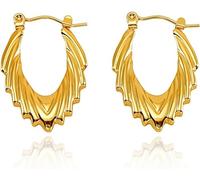 TTPSRY Boucles d'Oreilles Femme Créoles Ondulées Piercing Oreille Bijoux Élégants Piercing Tragus Accessoires Mode Bijouterie Fine Cadeau Anniversaire