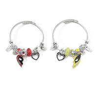 TTPSRY Bracciale Donna Uomo Coppia Distanza Perline Regolabile Braccialetti Amicizia Amore Cuore Ciondolo Gioielli Accessori Moda Regalo San Valentino Anniversario Compleanno