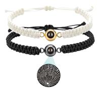 TTPSRY Bracciale Intrecciato Regolabile Proiezione Messaggio Amore Corda Nylon Resistente Accessorio Polso Unisex