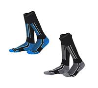 TTPSRY Calze da Sci 2 Paia Calzini Uomo Donna Calze Invernali Termiche Calze Sportive Traspiranti Spessa Calze Sci Morbidi Leggeri Unisex Calze Alte al Ginocchio per Escursionismo Sci Alpinismo (A2)