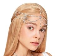 TTPSRY Cerchietto Capelli Donna Ciondolo Multistrato Stile Sopracciglio Fronte Frangia Accessori per Sposa Moda Classica Adatto per il Fidanzamento in Viaggio