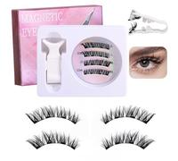 TTPSRY Ciglia Finte Magnetiche Naturali 3d Riutilizzabili Applicatore Incluso Ciglia Magnetiche Doppia Lunghezza Effetto Volume