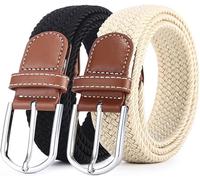 TTPSRY Cintura Intrecciata Elastica Tessuta Fibbia Metallo Classica Accessorio Abbigliamento Maschile Stile Casual