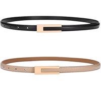 TTPSRY Cintura Sottile Fibbia Rettangolare Elegante Minimalista Cinturino Vita Accessorio Abbigliamento Femminile