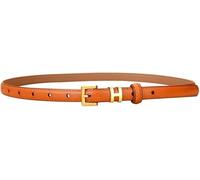 TTPSRY Cintura Sottile Pelle Genuina Fibbia Dorata Elegante Accessorio Vita Donna Classica Lussuosa Regolabile Alta Qualità