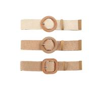 TTPSRY Cinture da Donna Cintura Vita Alta Cintura Paglia Donna Cinture Elastiche in Stile Legno Vintage Skinny Bohémien para vestido