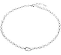 TTPSRY Collana Girocollo Donna Perle con Logo CD Elegante Jewellery Collane Moda Gioielli Girocollo Perle Bianche Accessori Donna Regalo Compleanno Anniversario