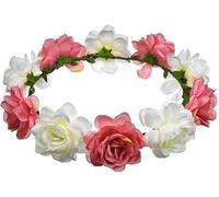 TTPSRY Corona Fiori Fascia Capelli Ghirlanda Floreale Rose Viola Accessorio Acconciatura Elegante Cerimonia Matrimonio Decorazione Capigliatura Femminile