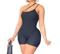 TTPSRY Donna Tutina Sexy Tuta Yoga Monopezzi e Tutine Jumpsuit Sportivo Aderente Jumpsuit Sportivo Per Allenamento Casual Street Style Sexy Tuta Corta Estiva(Nero S)