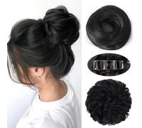 Ttpsry Elegante Chignon Sintetico Con Clip Per Capelli Accessorio Per Acconciature Facile Da Usare Set Di 3 Posticci Per Look Naturale E Voluminoso(Negro)