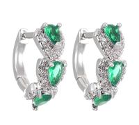 Ttpsry Orecchini A Cerchio Con Pietre Blu A Forma Di Cuore Argento Sterling 925 Eleganti E Raffinati Gioielli Da Donna Accessori Moda