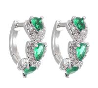 Ttpsry Orecchini A Cerchio Con Pietre Blu A Forma Di Cuore Argento Sterling 925 Eleganti E Raffinati Gioielli Da Donna Accessori Moda