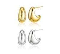 TTPSRY Orecchini a Cerchio Piercing Orecchio Trago Helix Gioielli Eleganti Forma Curva Accessori Moda Donna Ragazza Design Minimalista Stile Moderno