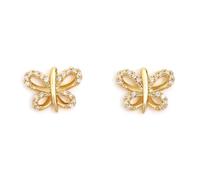 Ttpsry Orecchini A Forma Di Farfalla In Oro 18k Con Zirconi Delicati E Eleganti Orecchini A Bottone Per Donna Gioielli Raffinati E Luminosi Accessori Di Moda Per Ogni Occasione