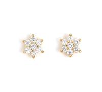 Ttpsry Orecchini A Forma Di Fiore Con Zirconi Placcati In Oro Eleganti Orecchini A Bottone Gioielli Raffinati Per Donna Accessori Moda Orecchini Brillanti Per Ogni Occasione