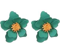 TTPSRY Orecchini a Petali Fiore Semplici Colorati e Smerigliati per Donna e Ragazze - Gioielli Ipoallergenici Regali