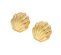 TTPSRY Orecchini Conchiglia Oro 18k Eleganti Gioielli Donna Placcati Lusso Artigianali Stile Marino Accessori Brillanti