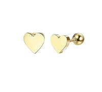 TTPSRY Orecchini Cuore Acciaio Inossidabile Lobo Donna Eleganti Piercing Cartilagine Argento Lucido Dimensioni 6mm 8mm