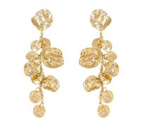 TTPSRY Orecchini Donna Bohemian Retro con Petali di Fiori Irregolari Orecchini Goccia Grandi Anallergici Gioielli Trendy Accessorio di Moda (Oro)