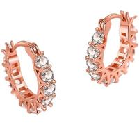 TTPSRY Orecchini Donna Cerchio con Zirconi Brillanti Gioielli Argento Eleganti Piccoli Orecchini a Cerchio Cristallo Accessori Moda Bijoux Idea Regalo