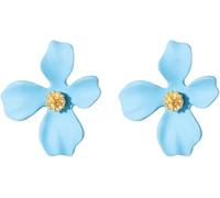 TTPSRY Orecchini Donna Fiore Eleganti Pendenti Gioielli Moda Accessori Bijoux Regalo Matrimonio Cerimonia Festa Compleanno Placcati Oro Bianco