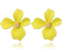 TTPSRY Orecchini Donna Fiore Eleganti Pendenti Gioielli Moda Accessori Bijoux Regalo Matrimonio Cerimonia Festa Compleanno Placcati Oro Bianco