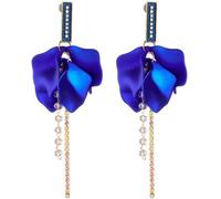 TTPSRY Orecchini Donna Pendenti Fiore Eleganti Cristallo Lunghi Gioielli Moda Cerimonia Matrimonio Festa Regalo Compleanno Anniversario
