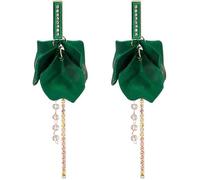 TTPSRY Orecchini Donna Pendenti Fiore Eleganti Cristallo Lunghi Gioielli Moda Cerimonia Matrimonio Festa Regalo Compleanno Anniversario