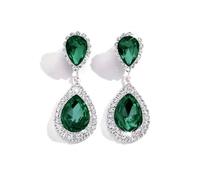 TTPSRY Orecchini Pendenti Goccia Cristallo Zirconia Cubica Brillante Eleganti Accessori Donna Cerimonia Matrimonio Lusso