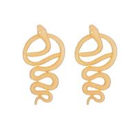 TTPSRY Orecchini Serpente Sinuoso Lega Metallica Stile Punk Texture Intrecciata Gioielli Donna Accessori Audaci Dimensioni Grandi