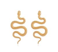 TTPSRY Orecchini Serpente Sinuoso Lega Metallica Stile Punk Texture Intrecciata Gioielli Donna Accessori Audaci Dimensioni Grandi