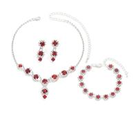 TTPSRY Parure Gioielli Donna Cristallo Brillante Collana Orecchini Bracciale Elegante Cerimonia Matrimonio Accessori Lusso