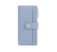 TTPSRY Portafoglio Donna Pelle Squisita PU Lungo Portamonete Wallet Con Tasca Cerniere Scomparti per Carte Di Credito Wallet Porta Monete per Donna Idee Regalo(Blu)