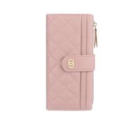 TTPSRY Portafoglio Donna Pelle Squisita PU Lungo Portamonete Wallet Con Tasca Cerniere Scomparti per Carte Di Credito Wallet Porta Monete per Donna Idee Regalo（Rosa）