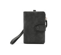 TTPSRY Portafoglio Donna Piccolo Liscia Morbida Pelle Squisita PU Trifold Scatto Cerniera Molteplici Slot per Carte Molti Scomparti Grande Capacità Corto Portamonete Regalo Compleanno（Nero）