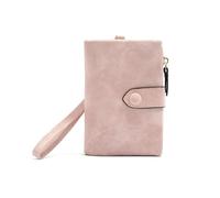 TTPSRY Portafoglio Donna Piccolo Liscia Morbida Pelle Squisita PU Trifold Scatto Cerniera Molteplici Slot per Carte Molti Scomparti Grande Capacità Corto Portamonete Regalo Compleanno（Rosa）