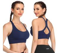 TTPSRY Reggiseno Sportivo Donna Top Sportivo Incrociato Sostegno Forte Imbottito Sport Bra Senza Ferretto Senza Cuciture Traspirante Antishock per Palestra Yoga Fitness Corsa