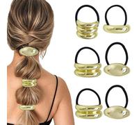 TTPSRY Set da 6 Elastici Geometrici in Lega Design Unico Elastici e Resistenti Versatili per l'uso Quotidiano Occasioni Speciali Stile Retro Minimalista