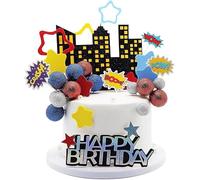 TTPSRY Set Decorazioni Torta Musica Danza Glitter Cantante Microfono Palla Disco Note Musicali Topper Addobbi Dolci Festa