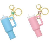 TTPSRY Set di 2 Portachiavi Accessori Stanley Cup Carino Mini Farfalla Ciondolo Decorativo per Borsa, Zaino, Tazza Termica, Regalo Donna