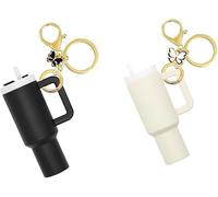 TTPSRY Set di 2 Portachiavi Accessori Stanley Cup Carino Mini Farfalla Ciondolo Decorativo per Borsa, Zaino, Tazza Termica, Regalo Donna