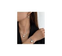 TTPSRY Set di Gioielli Acciaio Carati Cuore Collana Bracciale Orecchini Ipoallergenico Moda Creativo Adatto Tutti Giorni Feste Parure Gioielli Donna(Argento)