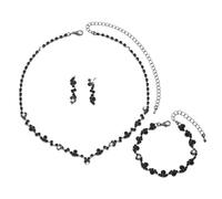 TTPSRY Set Gioielli Donna Cristallo Brillante Collana Bracciale Orecchini Eleganti Parure Cerimonia Matrimonio Strass Lusso