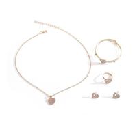 TTPSRY Set Gioielli Farfalla Cristalli Collana Bracciale Anello Orecchini Donna Elegante Accessori Cerimonia