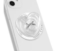 TTPSRY Supporto Magnetico Cellulare Cuore Trasparente Fiocco Decorativo Cuscinetto Aria Smartphone Universale Rotazione 360 Gradi